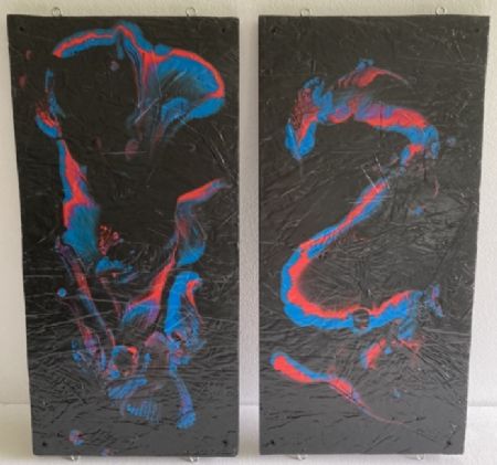 abstrakt maleri nr 253