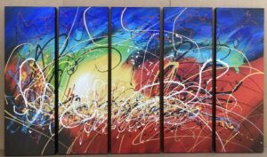 Read more about the article Abstrakt Maleri nr. 98 nummer 2 SKAL LAVES OM.